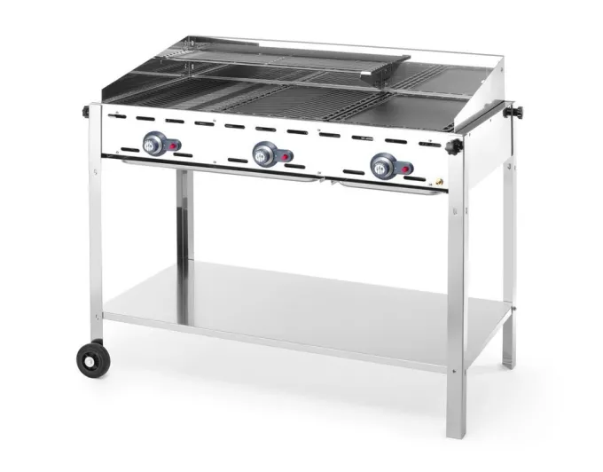 Barbecue Green Fire avec 3 brûleurs Profi Line 174kW - Hendi