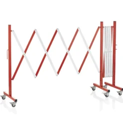 Barrière rétractable en Aluminium rouge et blanc raya L 4000 mm H 1000 mm - Was Germany