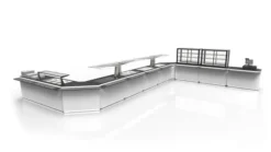 Base de Buffet Chaud Cuve en Verre - 1300x600 mm - SAYL
