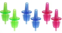 Bec-verseur à écoulement libre - set de 6 Bar up 2 bleu 2 rouge 2 vert - Hendi
