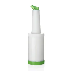 Bec verseur graduée et flacon de conservation en Polypropylène 1 L vert H 320 mm Ø 90 mm - Was Germany