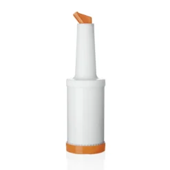 Bec verseur graduée et flacon de conservation en Polypropylène 1 L orange H 320 mm Ø 90 mm - Was Germany