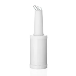 Bec verseur graduée et flacon de conservation en Polypropylène 1 L blanc H 320 mm Ø 90 mm - Was Germany