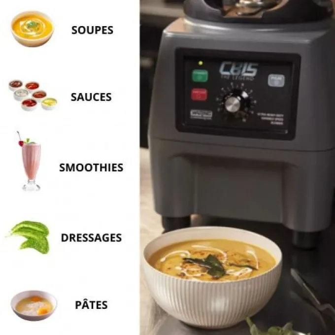 Blender de Cuisine - Vitesse Variable - 4L - Inox - Waring