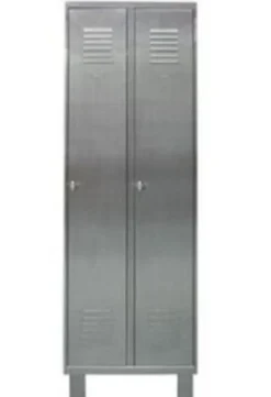 Bloc 2 Vestiaires Inox Industrie Propre sur Pieds - L 600 mm