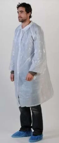 Blouse Polyéthylène Blanche C - Lot de 3 Boîtes de 1000 - Mediprotec Promosac