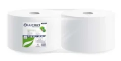 Bobine 1500 feuilles blanc ecolabel - Lot de 8 - Lucart Novatissue Sas