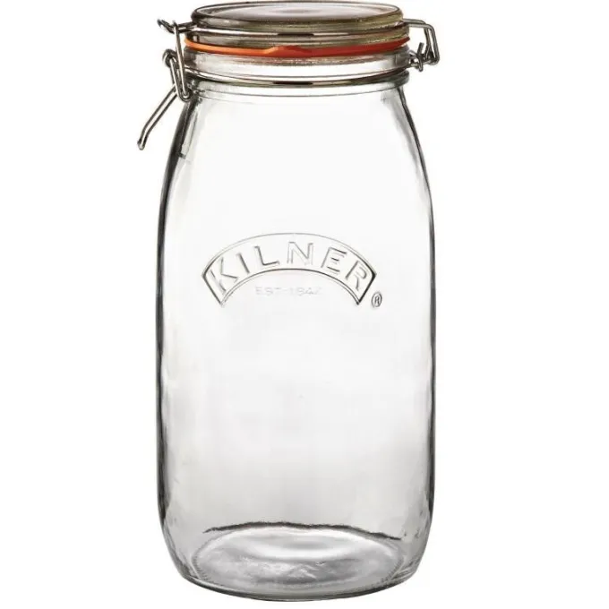 Bocal pour conserves en verre avec clip - Kilner 3 L
