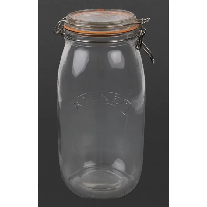 Bocal pour conserves en verre avec clip - Kilner 3 L