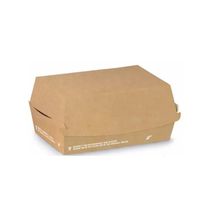 Boite Bio Rectangulaire à Hamburger - Lot de 50 - SDG