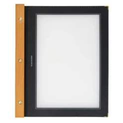 Boite protège-menus cadre en bois 20 porte-menus Securit noir - Format A4