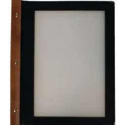 Boite protège-menus cadre en bois 20 porte-menus Securit noir - Format A4