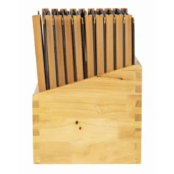 Boite protège-menus cadre en bois 20 porte-menus Securit noir - Format A4