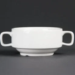 Bol à Soupe avec Anses Blancs 115mm - Boite de 6 - Olympia
