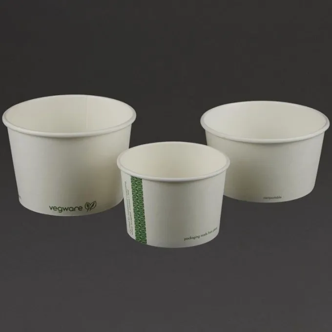 Bol à Soupe ou Glace Compostable 110 ml Série 90 - Vegware Lot de 1000