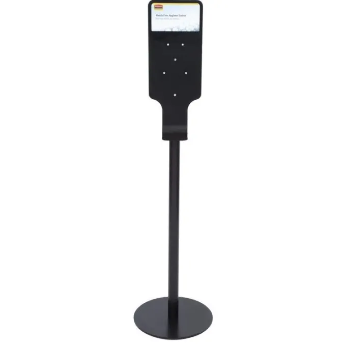 Borne d'Hygiène Noire avec Support - Rubbermaid