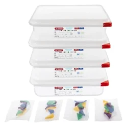 Boîte alimentaire avec couvercle GN 1/2 - Araven 4 L- Lot de 4