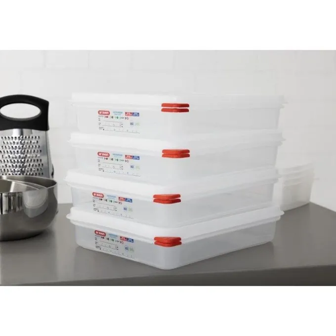 Boîte alimentaire avec couvercle GN 1/2 - Araven 4 L- Lot de 4
