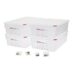 Boîte Alimentaire GN 1/1 - Araven 21 L - Lot de 4 pièces