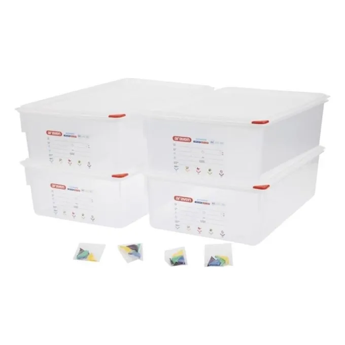 Boîte Alimentaire GN 1/1 - Araven 21 L - Lot de 4 pièces