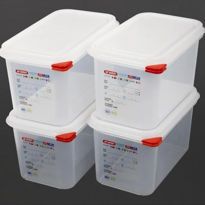 Boîte alimentaire 4,3 L - Araven GN 1/4 - Lot de 4