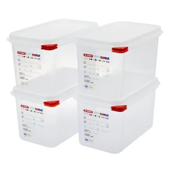 Boîte alimentaire 4,3 L - Araven GN 1/4 - Lot de 4