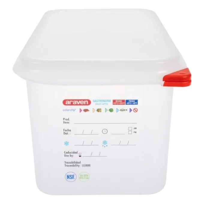 Boîte Alimentaire 6 L GN 1/3 - Carton de 4 - Araven