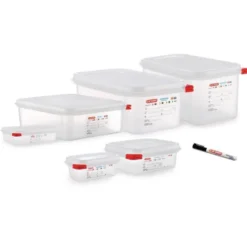 Boîte Alimentaire 1 L GN 1/9 - Lot de 4 - Araven