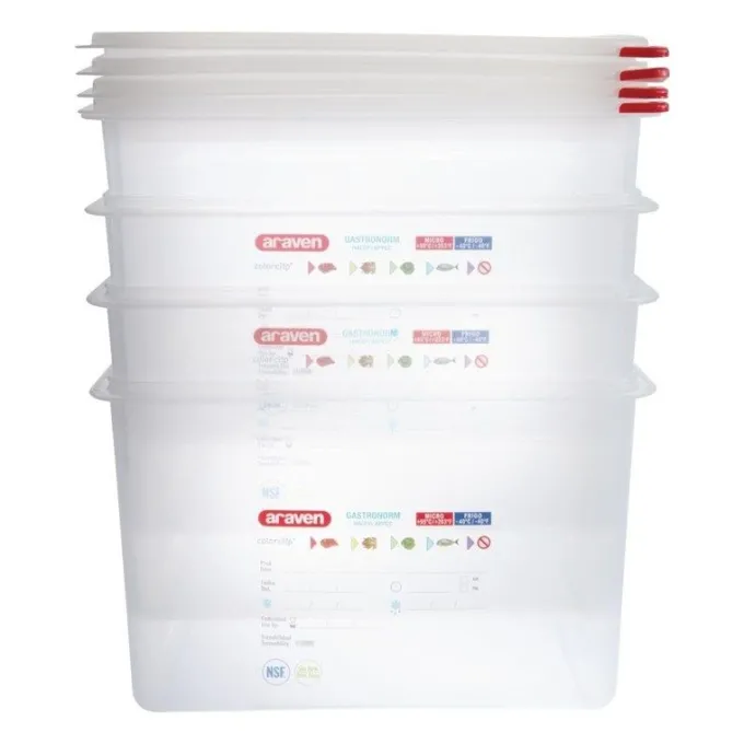 Boîte alimentaire 27,5 L GN 1/1 - Lot de 4 pièces - Araven