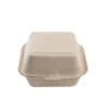 Boîte burger crème en canne à sucre de 155 x 160 x 80 mm - 500 unités - Betik