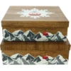 Boîte Carrée Carton Chalet Jeu de 2 Lot de 10 - Créapak