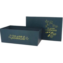 Boîte Carton Rectangle Empilable Plaisir Gourmand 33X21 Lot de 20 - Créapak