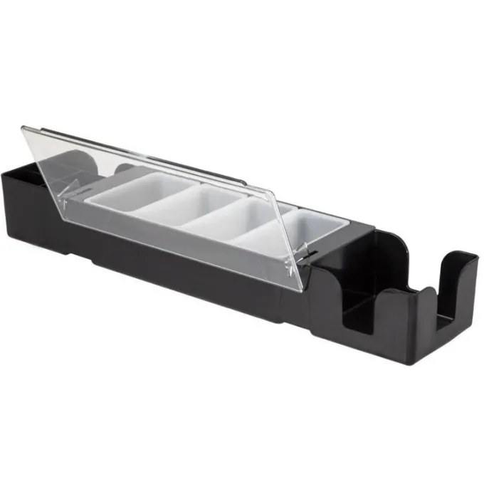 Boîte à compartiments noire - 605 x 155 x 95 mm