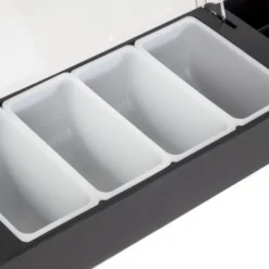 Boîte à compartiments noire - 605 x 155 x 95 mm