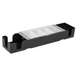 Boîte à compartiments noire - 605 x 155 x 95 mm