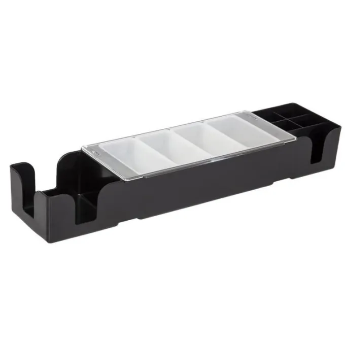Boîte à compartiments noire - 605 x 155 x 95 mm