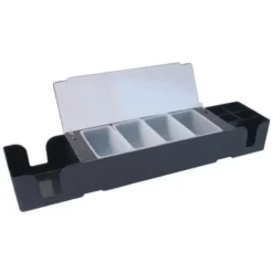 Boîte à compartiments noire - 605 x 155 x 95 mm