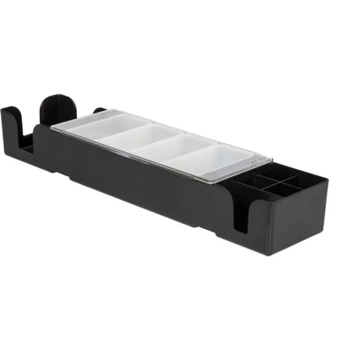 Boîte à compartiments noire - 605 x 155 x 95 mm