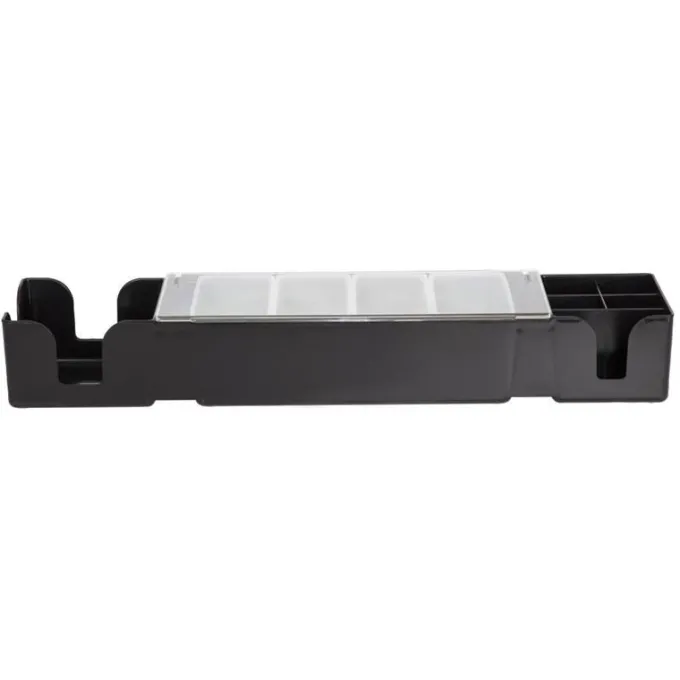 Boîte à compartiments noire - 605 x 155 x 95 mm