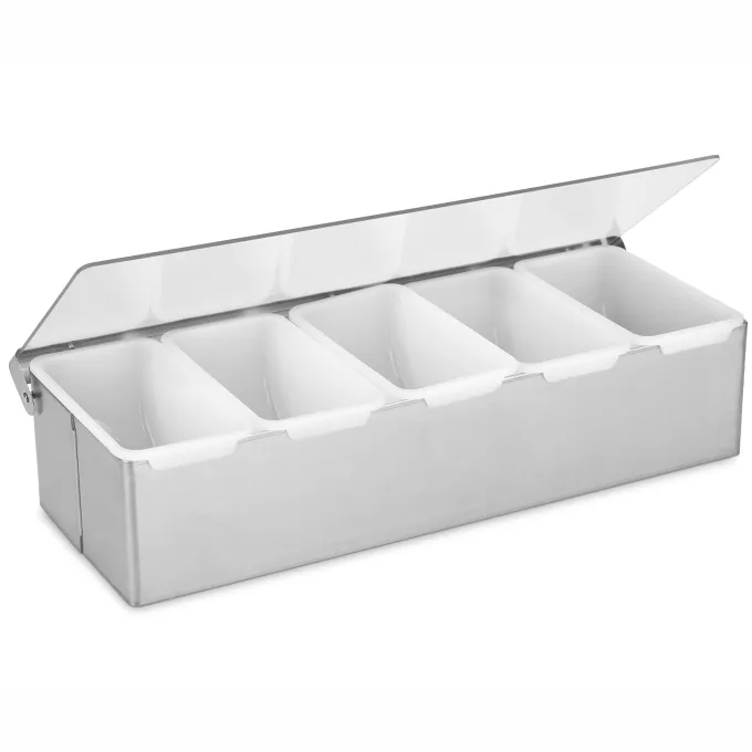 Boîte à Condiments en Inox 4 Compartiments - Pujadas