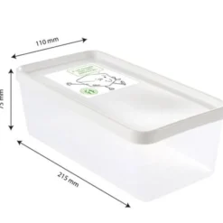 Boîte hermétique 1,2 L + couvercle blanc - lot de 12 - Gilac