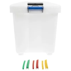 Boîte à Ingrédients avec Clips de Couleurs et Roulettes 70 L - Araven