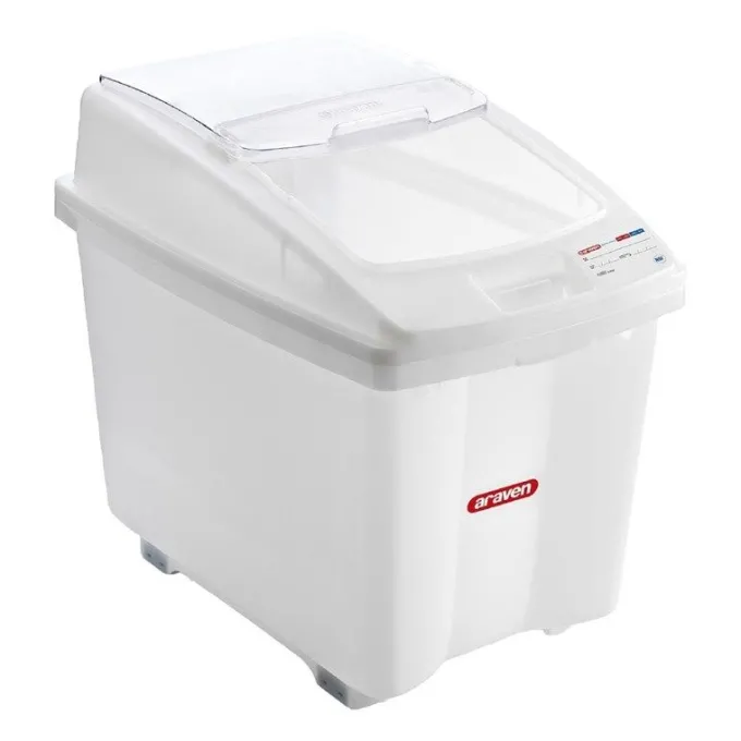 Boîte à ingrédients avec roulettes transparente - Araven 80 L
