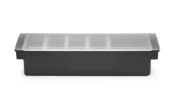 Boîte à ingrédients - 5 bacs Bar up Noir 480x150x(H)100 mm - Hendi