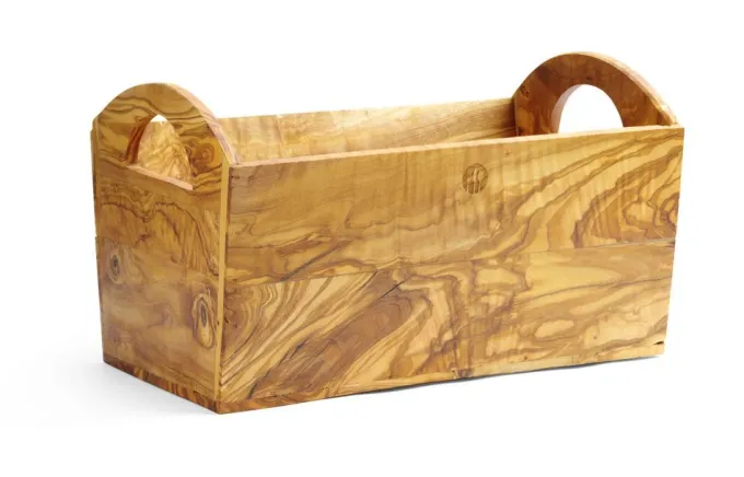 Boîte à pain en bois d'olivier 245x198x(H)194 mm - Hendi