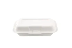 Boîte panini blanche en canne à sucre 223 x 130 x 75 mm - 500 unités - Betik