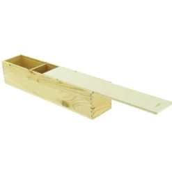 Boîte Rectangle Bois 3 Compartiments 50 cm Lot de 6 - Créapak