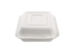 Boîte repas blanche à 2 compartiments en canne à sucre SANS PFAS 1000 ml - 500 unités - Betik