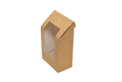 Boîte wraps en carton kraft avec fenêtre en PLA 9,5 x 5,3 x 15 cm - 600 unités - Betik