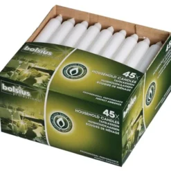 Bougie Blanche Bistro 177 mm - Lot de 45 - Bolsius